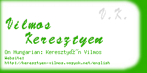 vilmos keresztyen business card